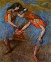 Degas, Edgar - Two Dancers with Yellow Carsages